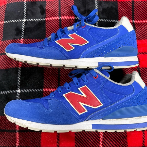 New Balance 996 MRL996LB Men’s Shoes Size 12 Red Blue No Insole Running - Picture 4 of 8